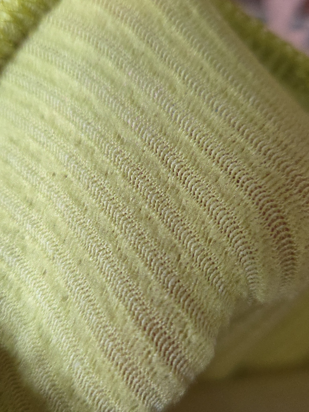 Jennaration Ribbed Split Side Pullover Size M In Lime Green - Picture 9 of 9